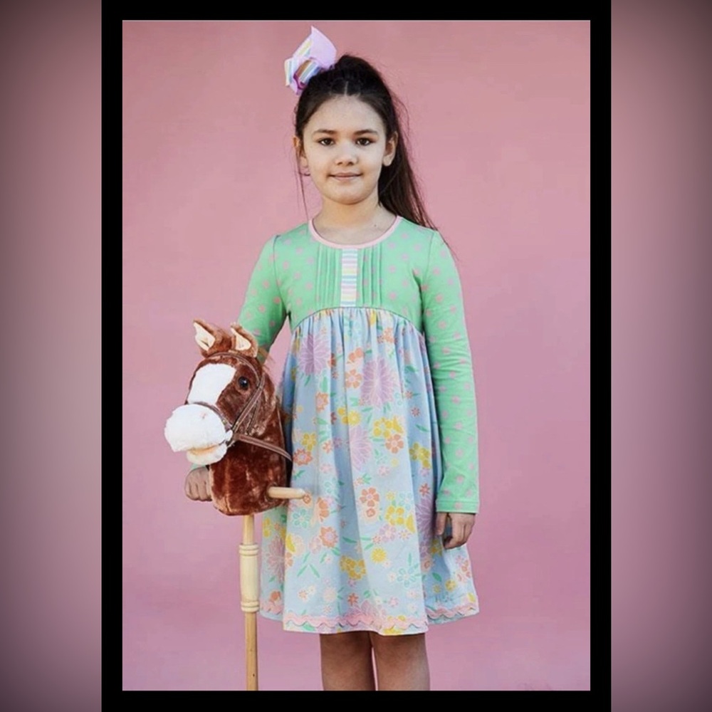 Matilda Jane Dress Girls 10 Dream Chasers Enchanted Garden Multicolor Pockets